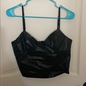 Leather Crop Top